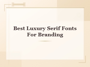 Free Luxury Serif Fonts for Elegant Branding Design